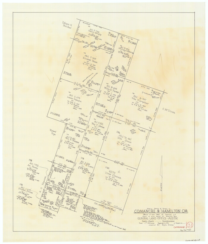 68165, Comanche County Working Sketch 31, General Map Collection