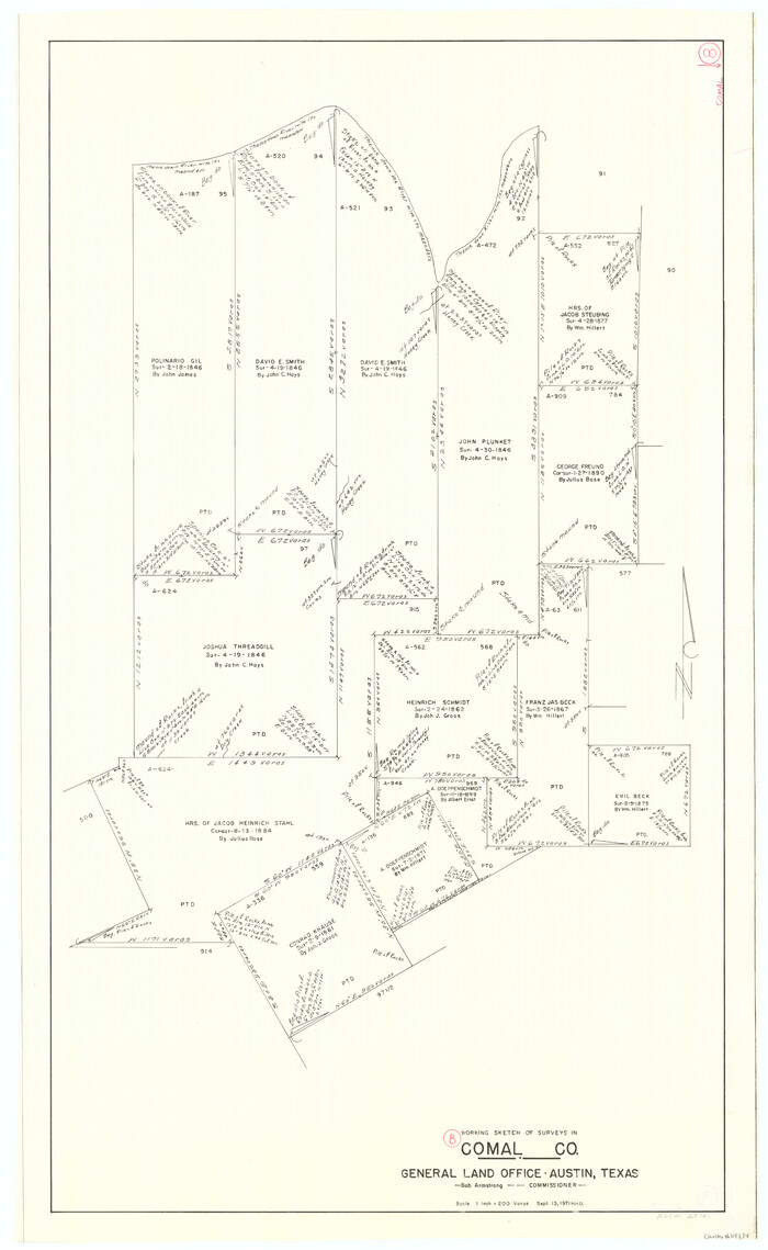 68174, Comal County Working Sketch 8, General Map Collection