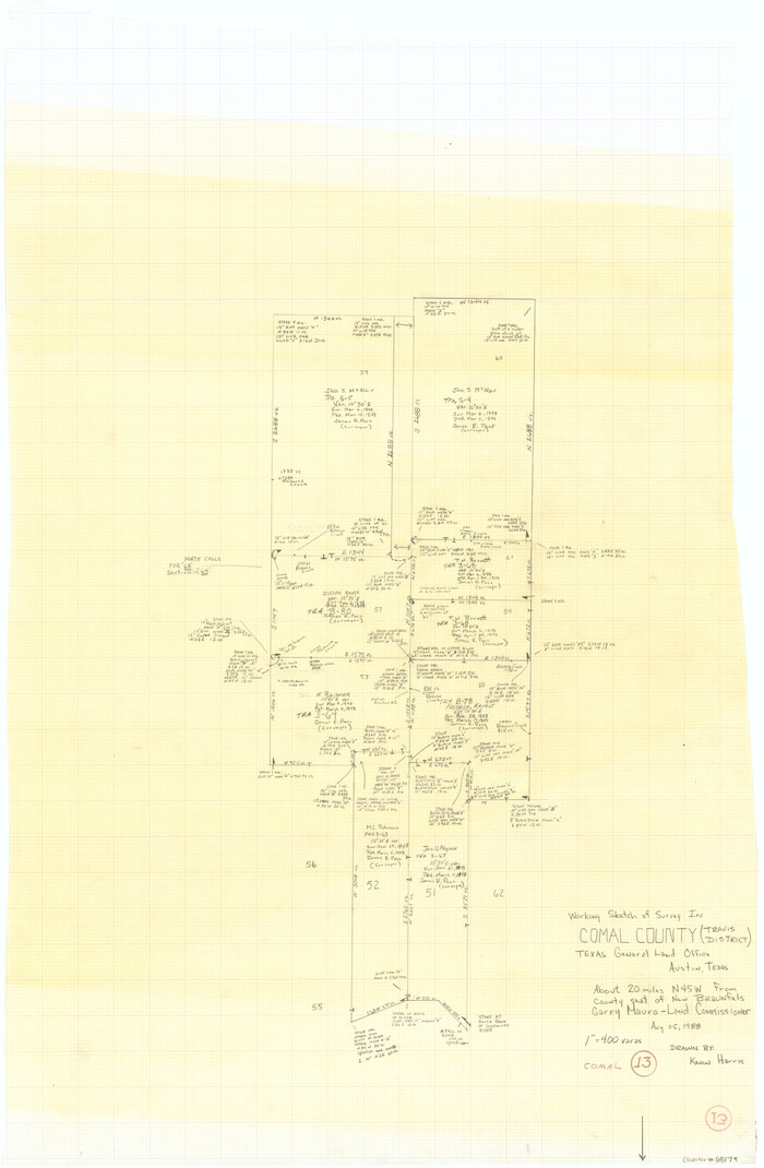 68179, Comal County Working Sketch 13, General Map Collection