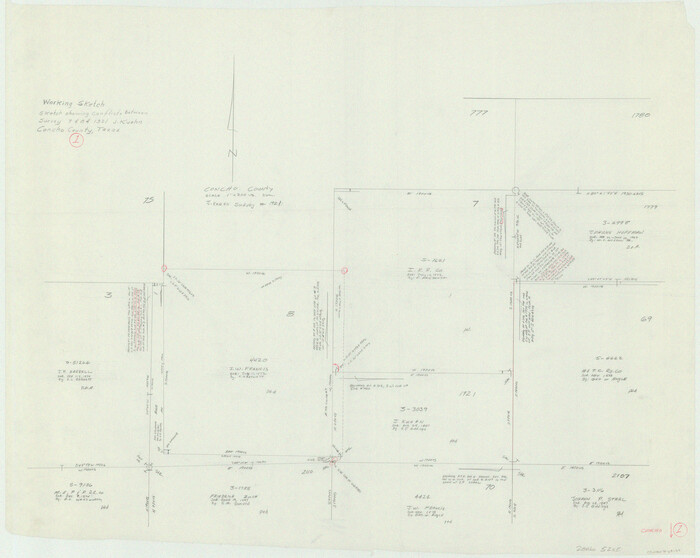 68183, Concho County Working Sketch 1, General Map Collection
