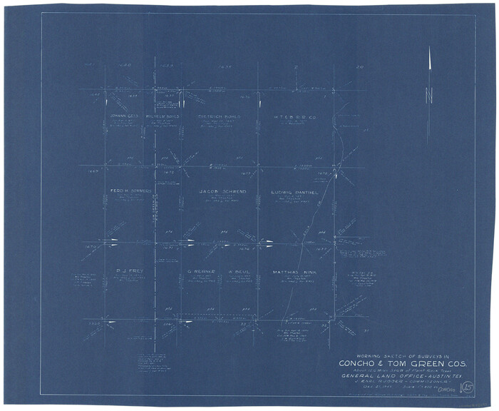 68197, Concho County Working Sketch 15, General Map Collection
