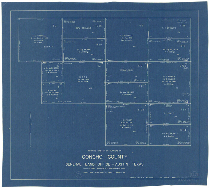 68199, Concho County Working Sketch 17, General Map Collection
