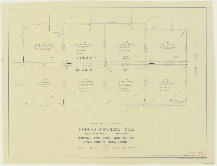 68200, Concho County Working Sketch 18, General Map Collection