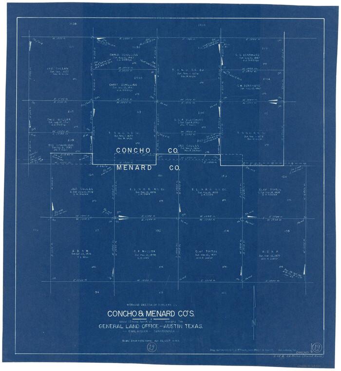 68201, Concho County Working Sketch 19, General Map Collection
