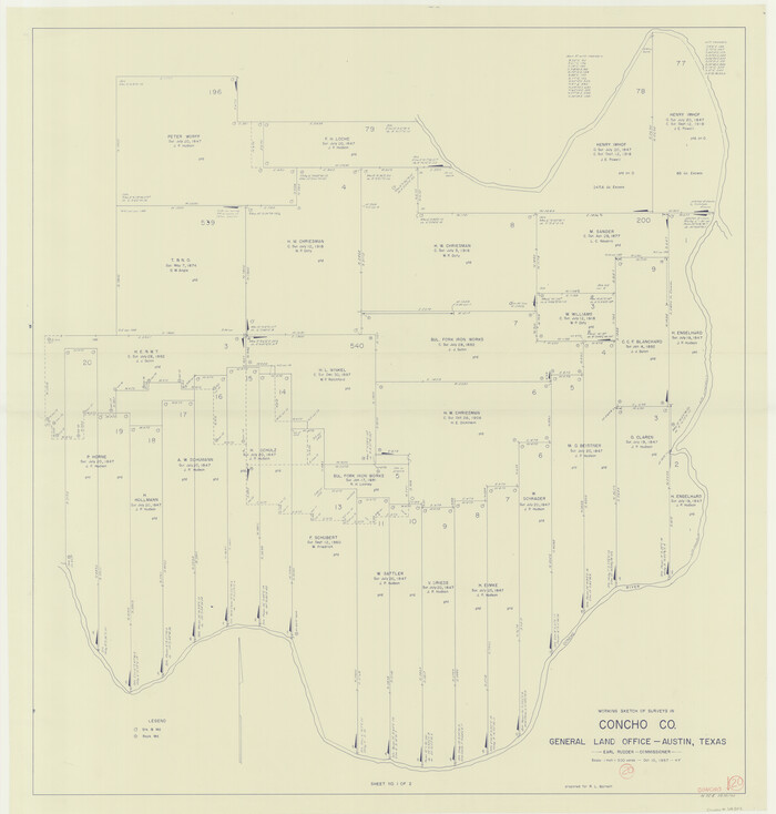 68202, Concho County Working Sketch 20, General Map Collection