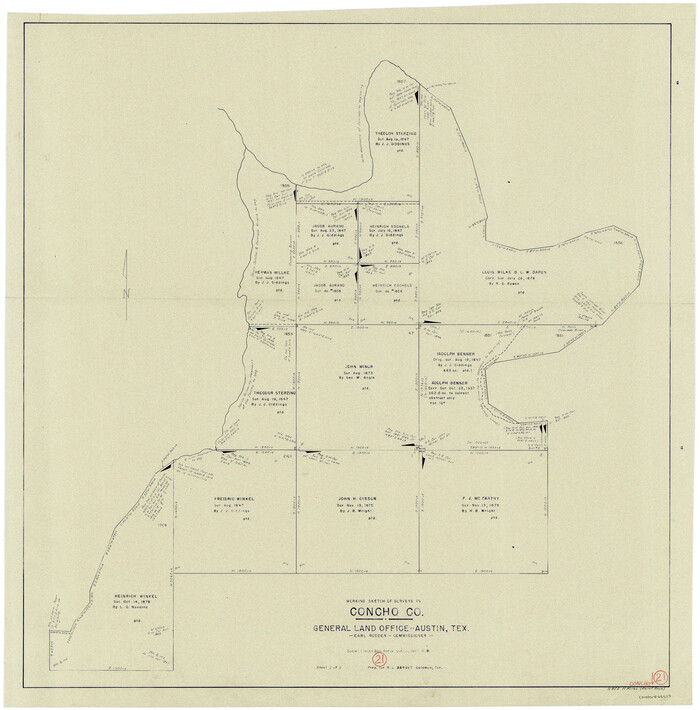 68203, Concho County Working Sketch 21, General Map Collection
