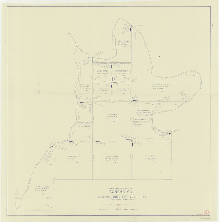 68203, Concho County Working Sketch 21, General Map Collection