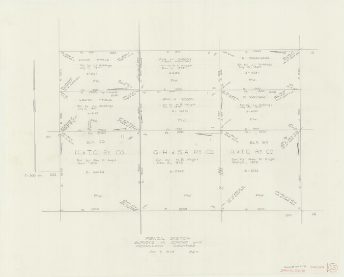 68205, Concho County Working Sketch 23, General Map Collection