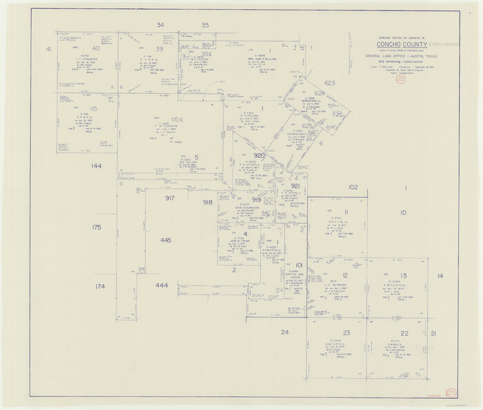 68207, Concho County Working Sketch 25, General Map Collection