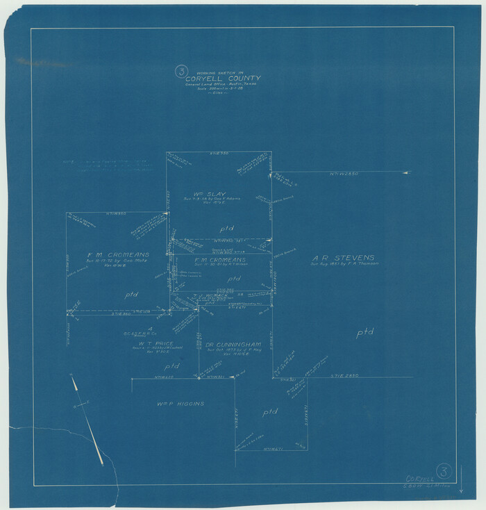 68210, Coryell County Working Sketch 3, General Map Collection