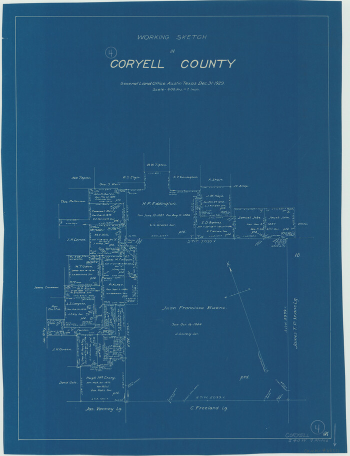 68211, Coryell County Working Sketch 4, General Map Collection
