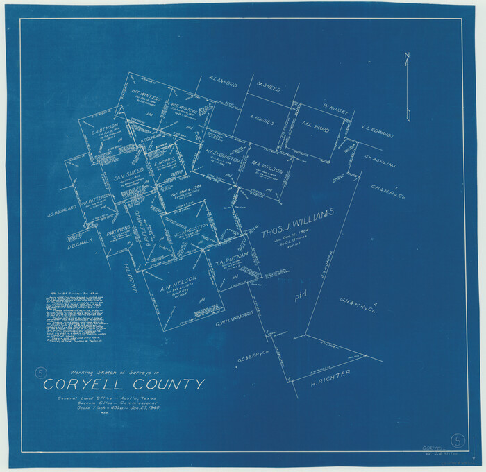 68212, Coryell County Working Sketch 5, General Map Collection