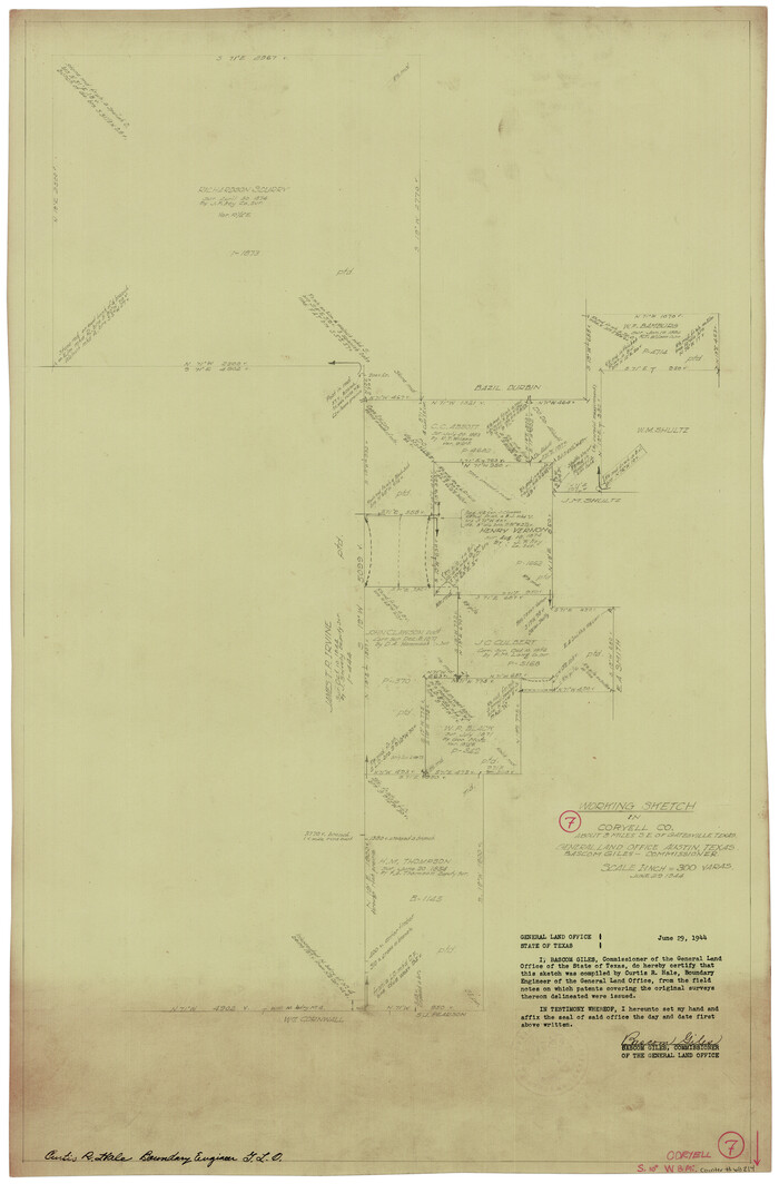 68214, Coryell County Working Sketch 7, General Map Collection
