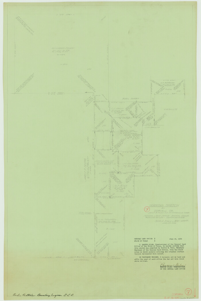 68214, Coryell County Working Sketch 7, General Map Collection
