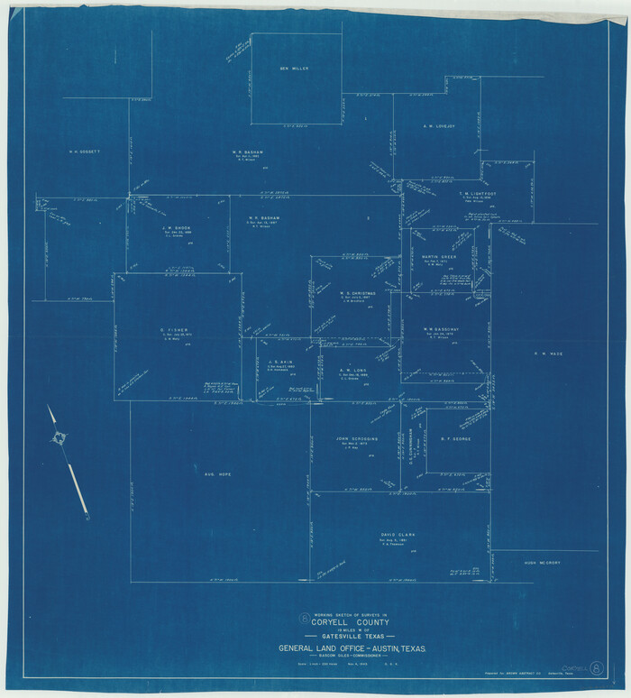 68215, Coryell County Working Sketch 8, General Map Collection