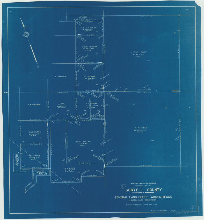 68218, Coryell County Working Sketch 11, General Map Collection