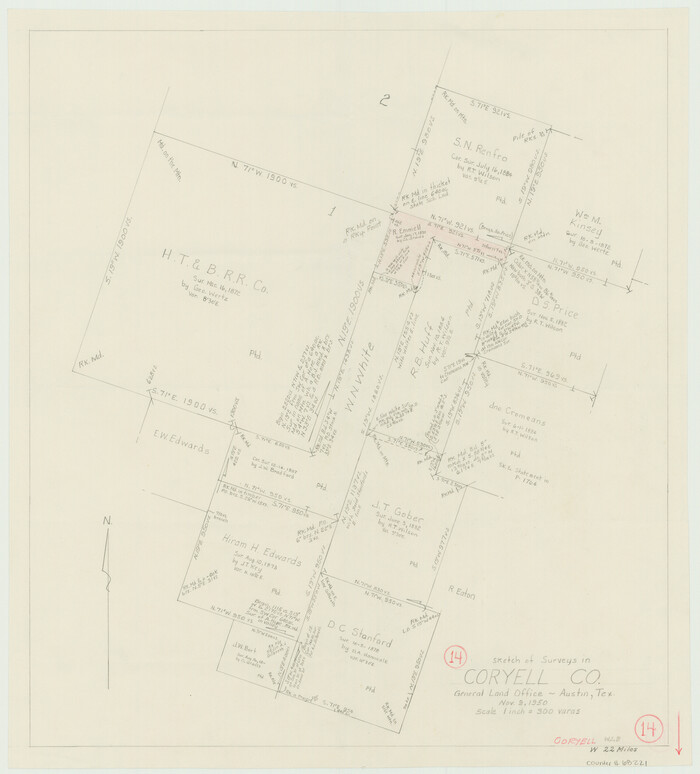 68221, Coryell County Working Sketch 14, General Map Collection