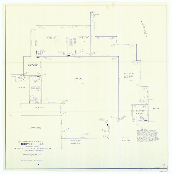 68224, Coryell County Working Sketch 17, General Map Collection