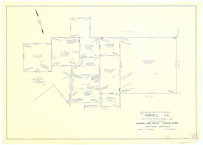 68225, Coryell County Working Sketch 18, General Map Collection