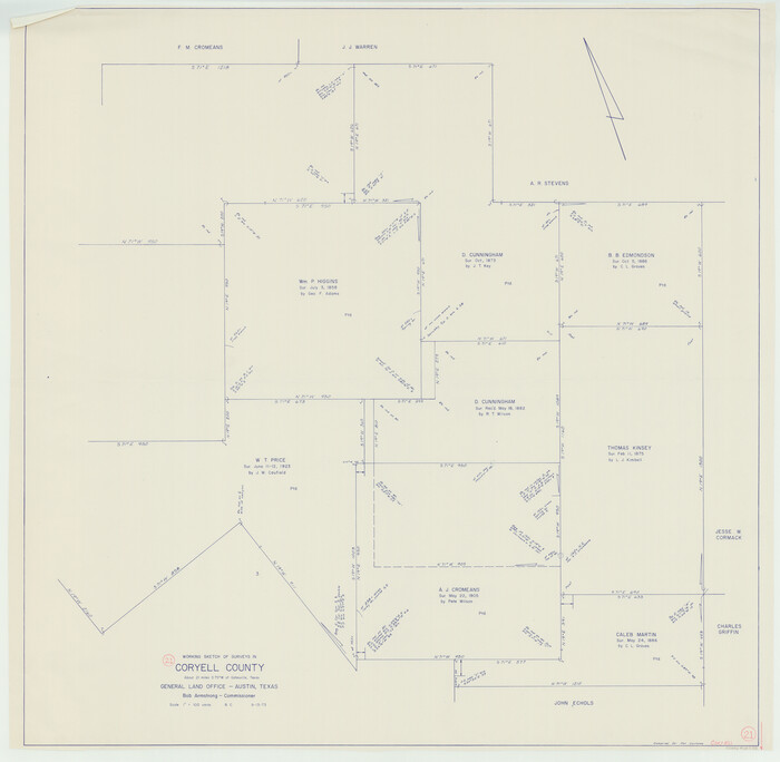 68228, Coryell County Working Sketch 21, General Map Collection
