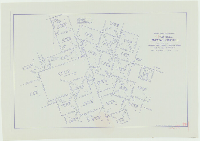 68229, Coryell County Working Sketch 22, General Map Collection