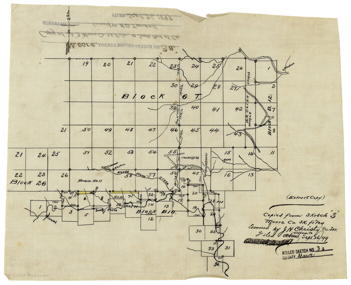 6823, Moore County Rolled Sketch 3, General Map Collection
