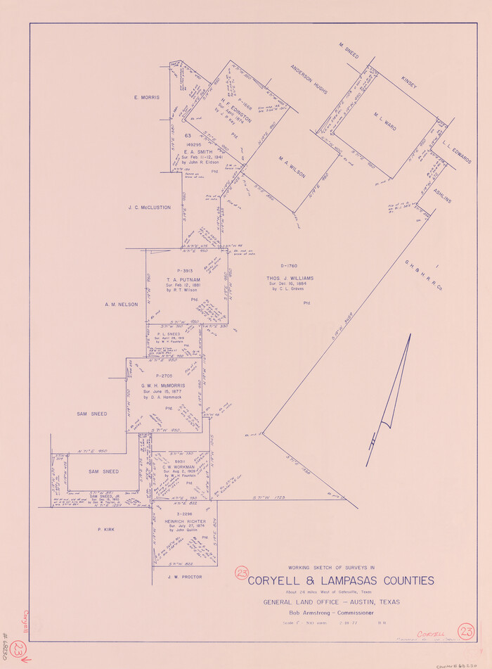 68230, Coryell County Working Sketch 23, General Map Collection