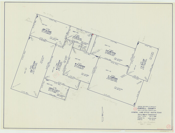 68232, Coryell County Working Sketch 25, General Map Collection