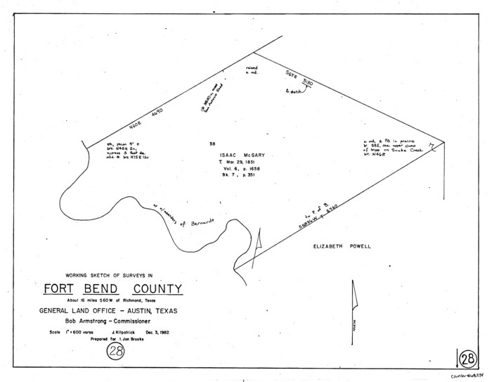 68234, Coryell County Working Sketch 27, General Map Collection