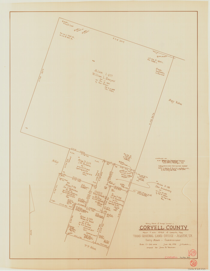 68235, Coryell County Working Sketch 28, General Map Collection