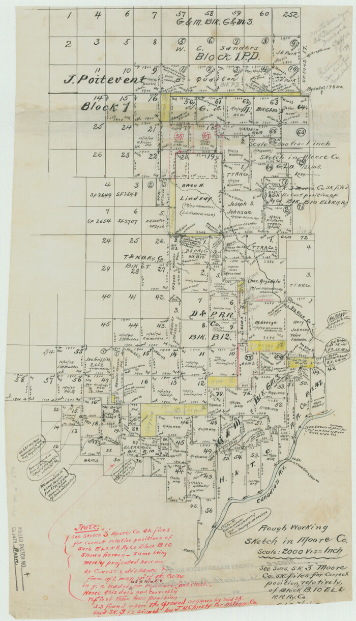 6824, Moore County Rolled Sketch 4, General Map Collection