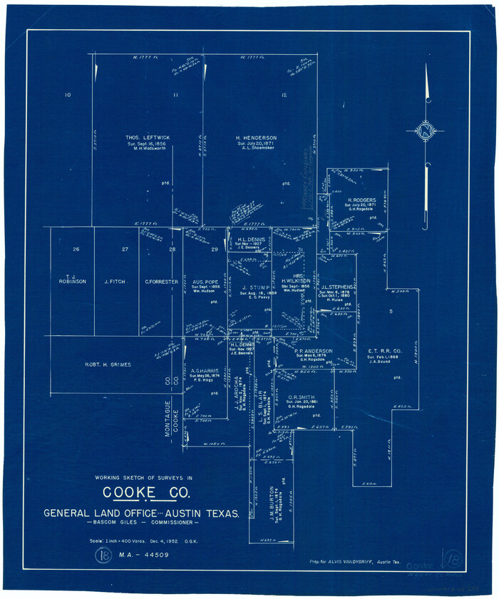 68255, Cooke County Working Sketch 18, General Map Collection