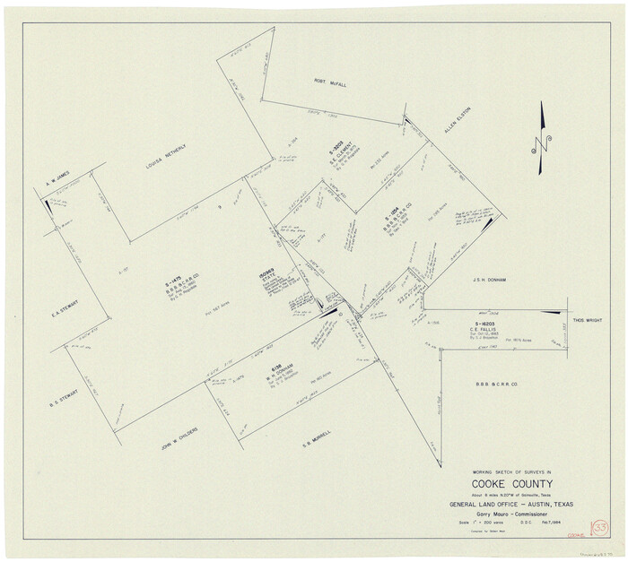 68270, Cooke County Working Sketch 33, General Map Collection
