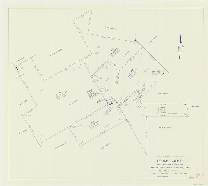 68270, Cooke County Working Sketch 33, General Map Collection