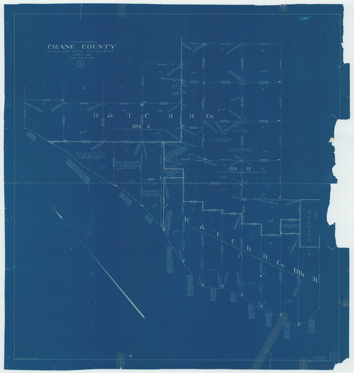 68280, Crane County Working Sketch 3, General Map Collection