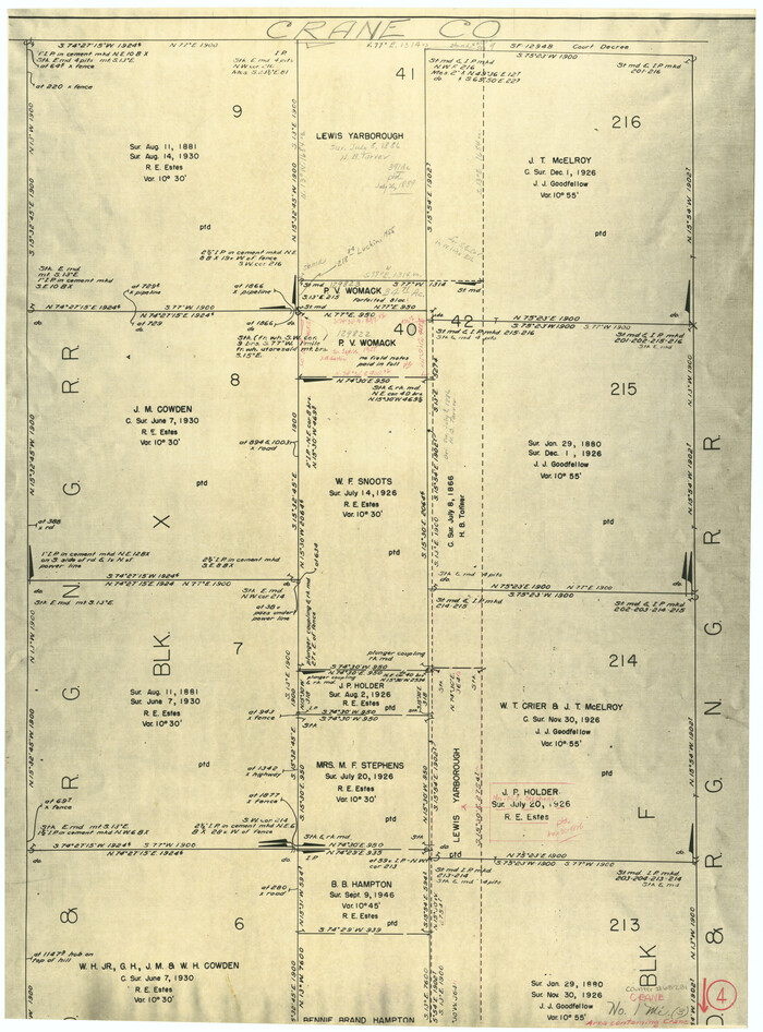 68281, Crane County Working Sketch 4, General Map Collection