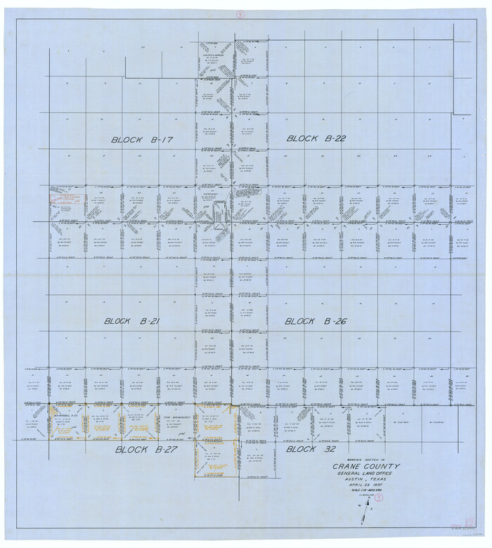 68286, Crane County Working Sketch 9, General Map Collection