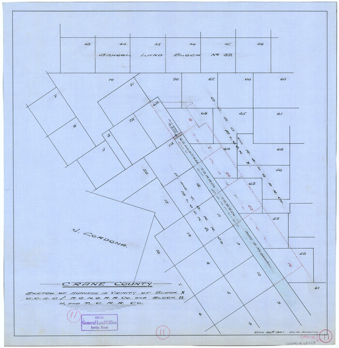 68288, Crane County Working Sketch 11, General Map Collection