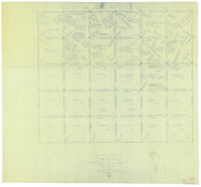 68298, Crane County Working Sketch 21, General Map Collection