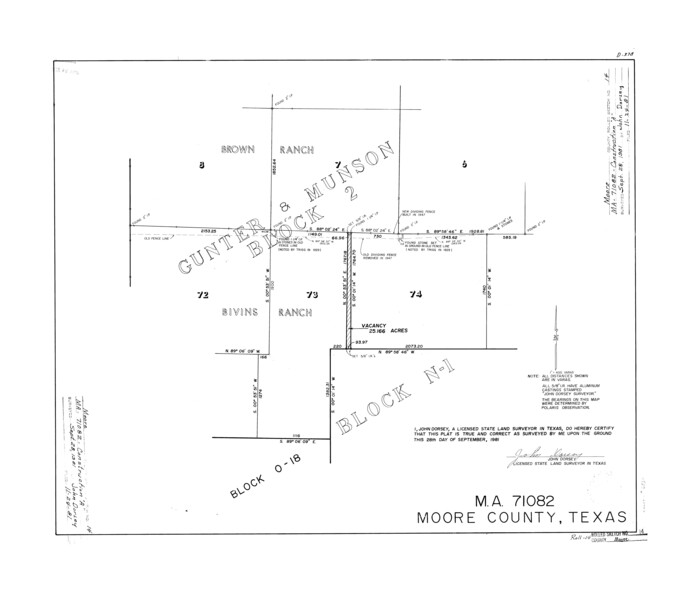6830, Moore County Rolled Sketch 14, General Map Collection