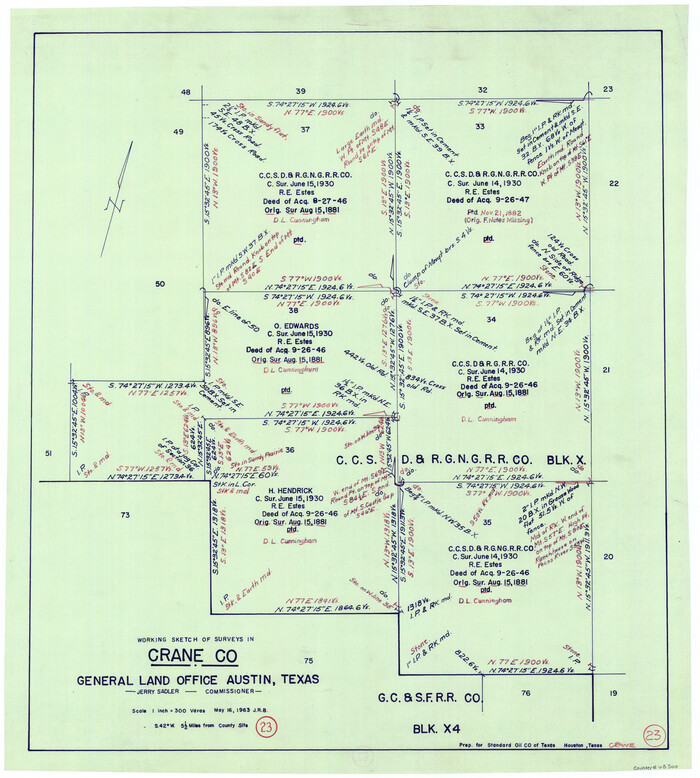 68300, Crane County Working Sketch 23, General Map Collection