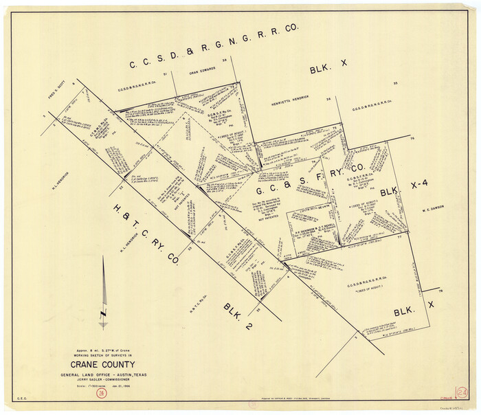 68301, Crane County Working Sketch 24, General Map Collection