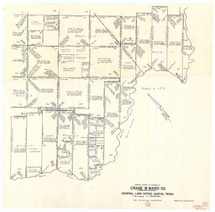 68303, Crane County Working Sketch 26, General Map Collection