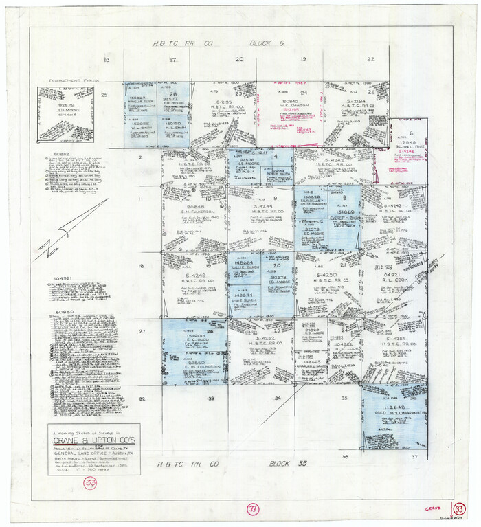 68310, Crane County Working Sketch 33, General Map Collection