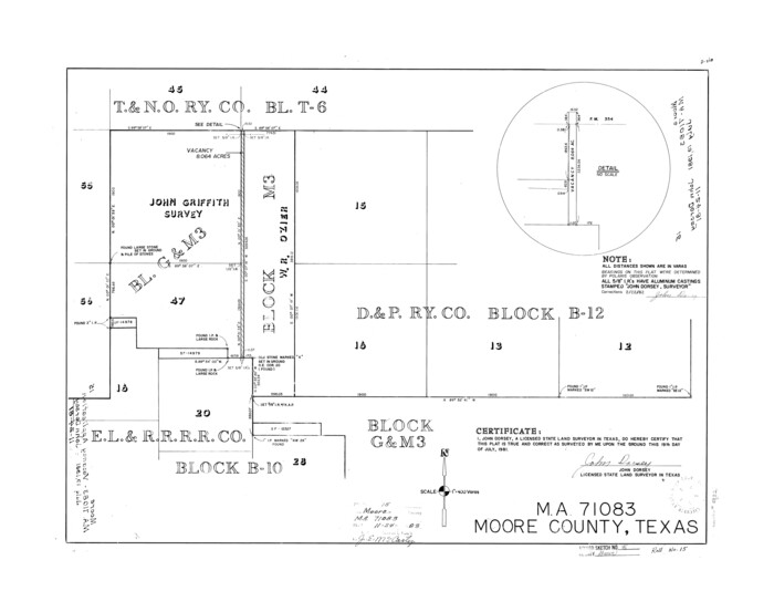 6832, Moore County Rolled Sketch 15, General Map Collection