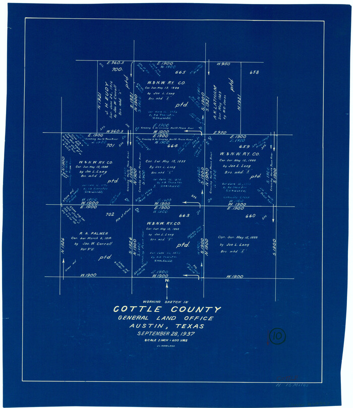 68320, Cottle County Working Sketch 10, General Map Collection
