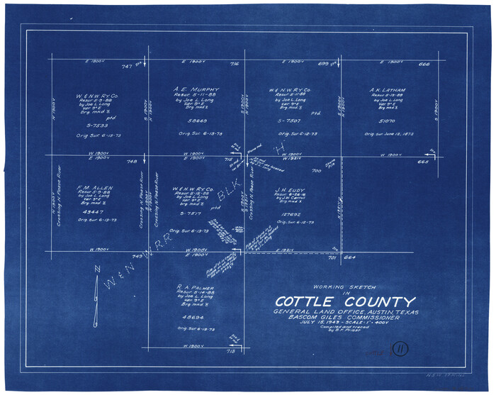 68321, Cottle County Working Sketch 11, General Map Collection