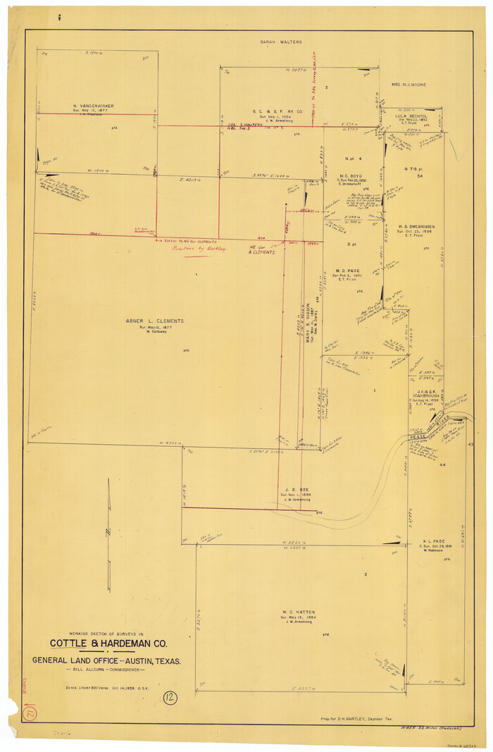 68322, Cottle County Working Sketch 12, General Map Collection