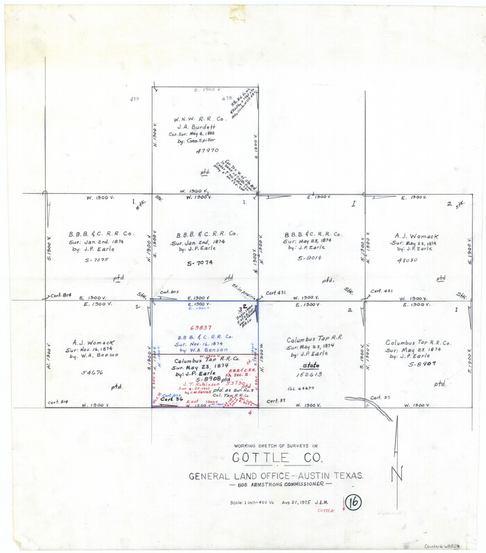 68326, Cottle County Working Sketch 16, General Map Collection