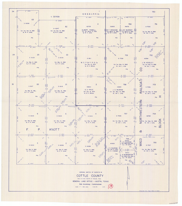 68329, Cottle County Working Sketch 19, General Map Collection